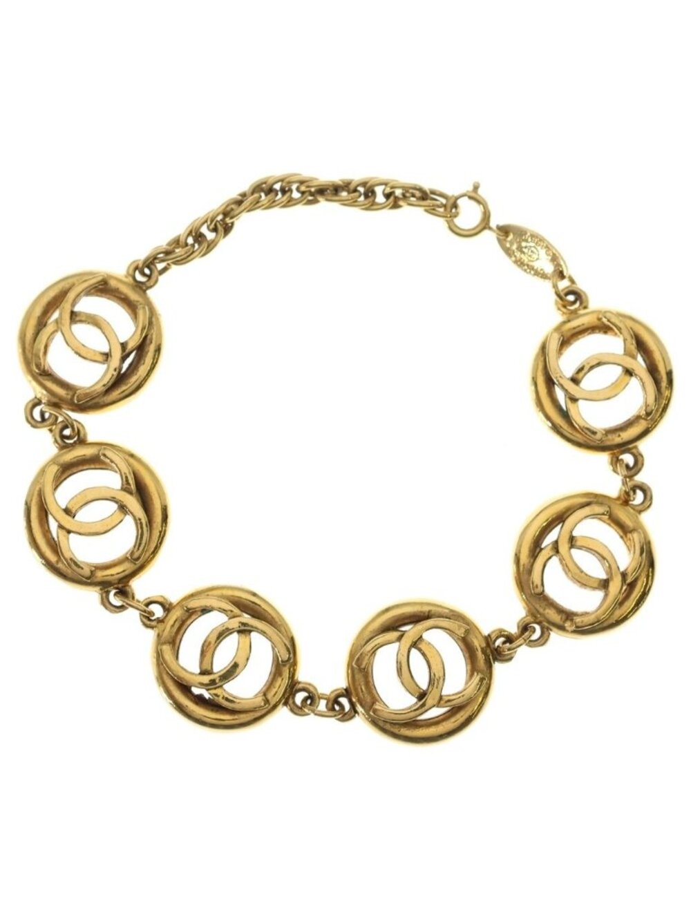 Chanel CC Logo Bracelet Gold